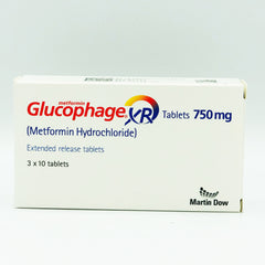 GLUCOPHAGE XR 750 MG 30 S