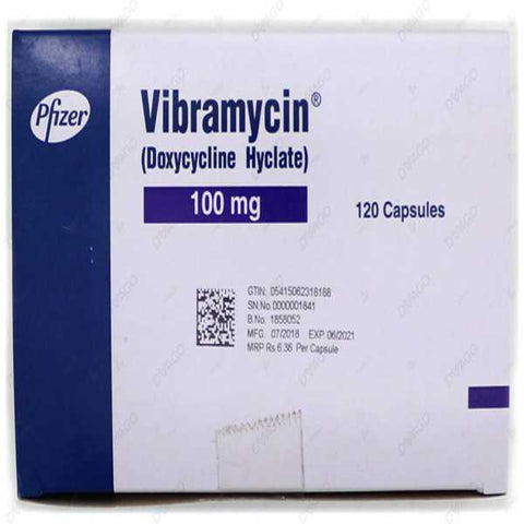 Vibramycin Capsules 100Mg