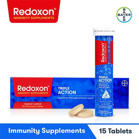 Redoxon Triple Action Effervescent Tablets Orange Flavour 15S