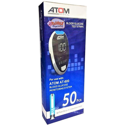 Atom Blood Glucose Text Strips AT-600 50pcs