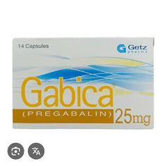 Gabica 25Mg Capsules 14S