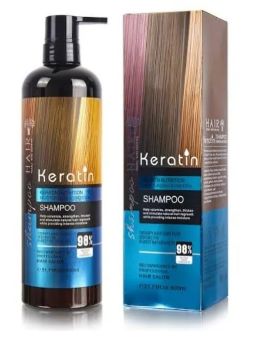 Blue Keratin Shampoo Nutrition Moisturizing And Smooth Shampoo 900ML (Recommended by professional hair Salon)