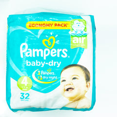 Pampers Baby Dry 4 Size 9-18Kgs Maxi