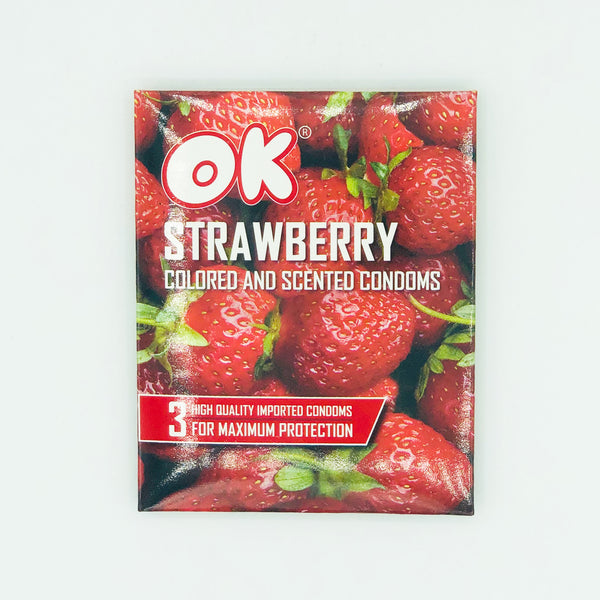 OK Condom Strawberry Flavour
