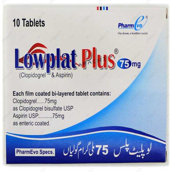 Lowplat Plus Tablets 75/75Mg