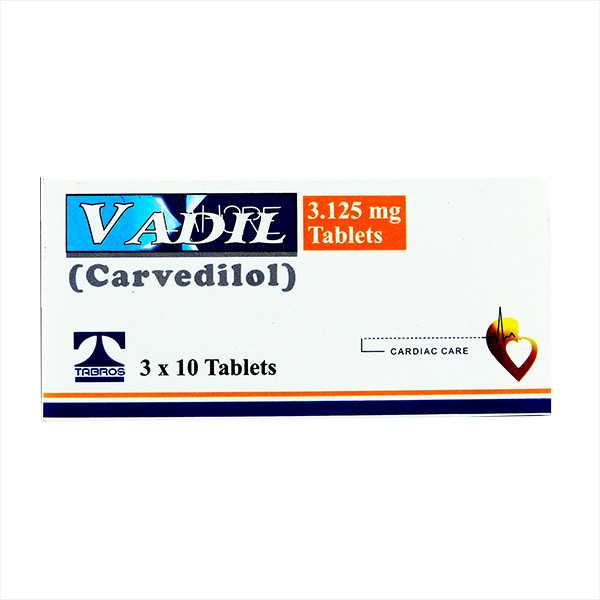 Vadil  3.125 Mg 3X10 Tablets