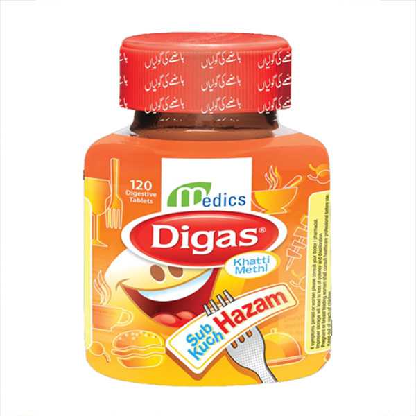 Digas Khatti Meethi Chewable Tablets 120S