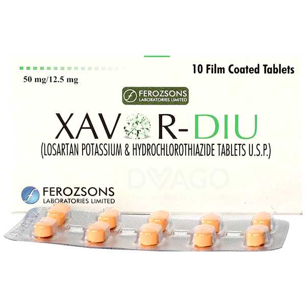 Xavor Diu Tablets 50/12.5Mg
