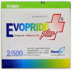 Evopride Plus Tablets 2/500Mg