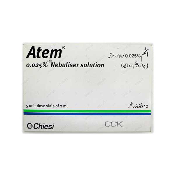 Atem Nebuliliser Solution Ampoule 0.025% 2Ml