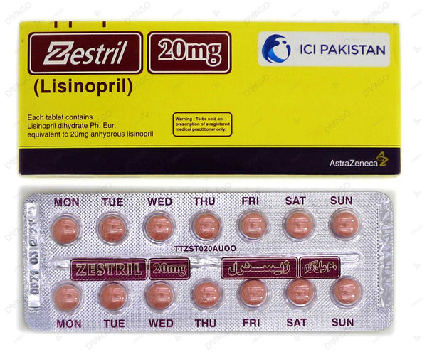 Zestril Tablets 20Mg